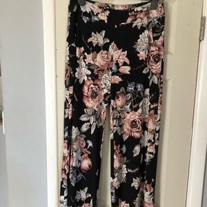 Frank lyman floral palazzo pants size 8
